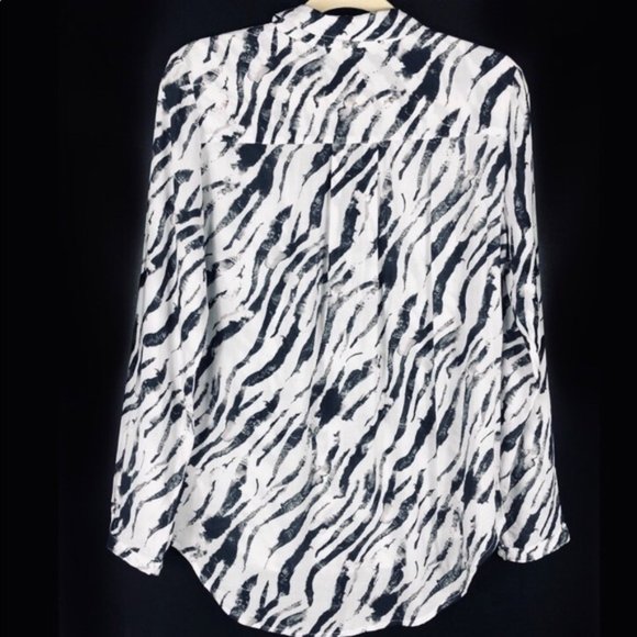 #63❤️ BELLA DAHL ZEBRA PRINT SHIRT - Picture 3 of 7